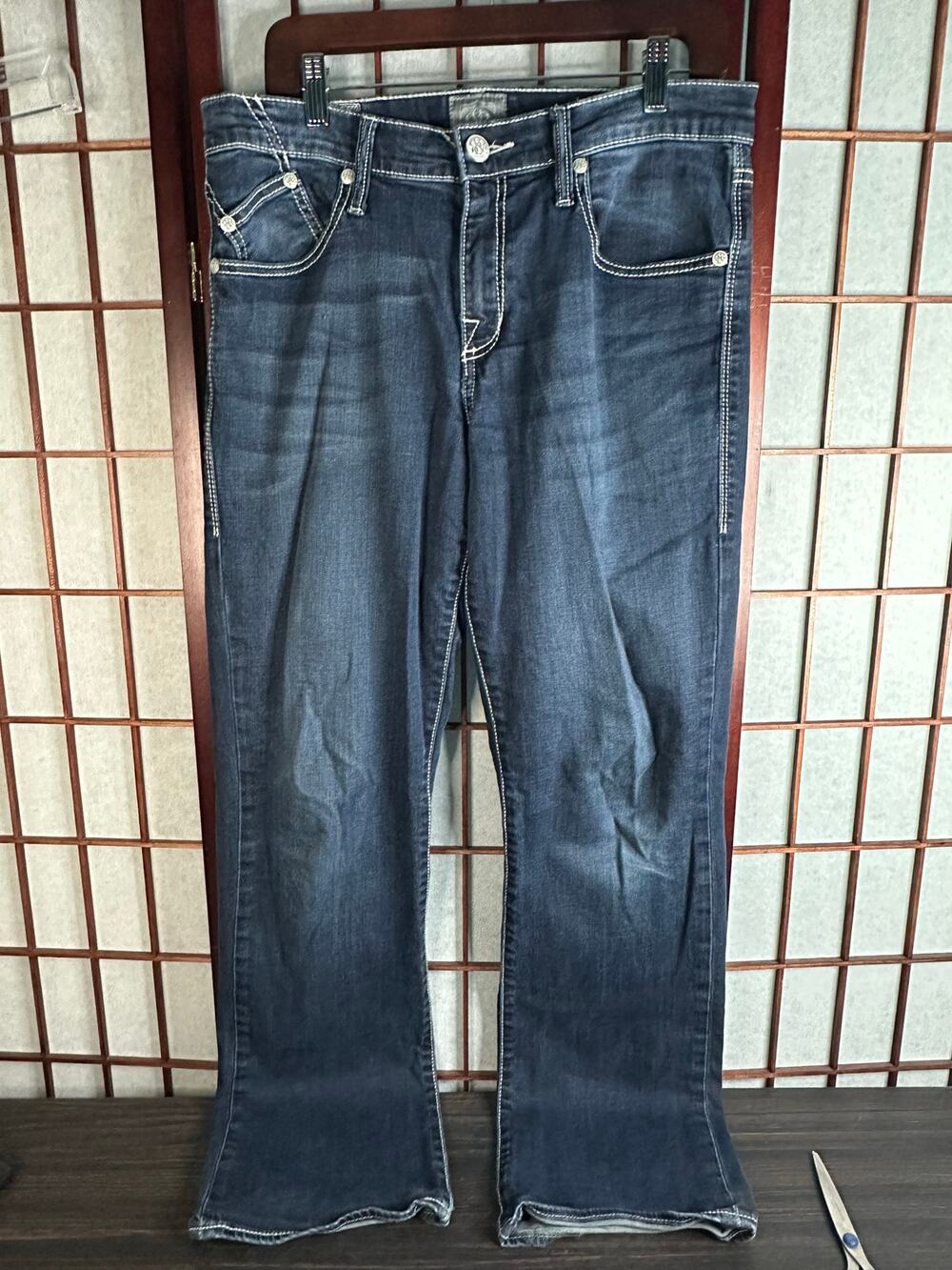 Rock & Republic-Ralph Mens Jeans-32 Button-Fly, Flap Back Pocket-100% Cotton